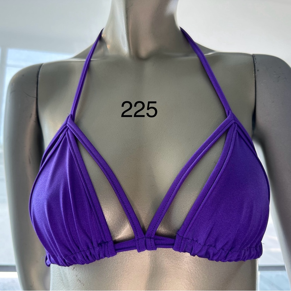NUDE- One size Exotic Dancewear. Tri-Top with accent strap.
